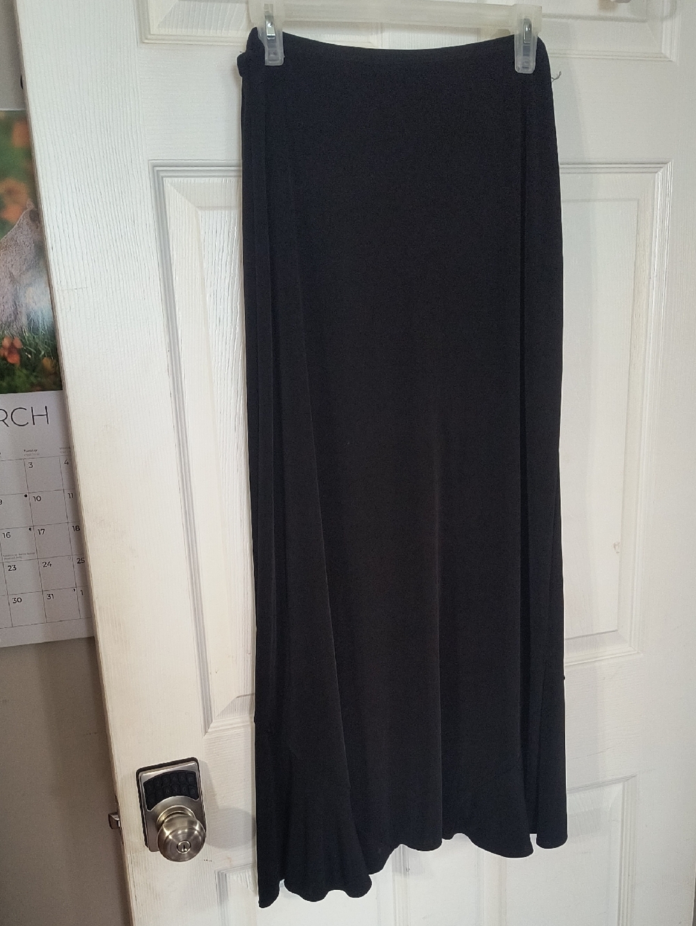 Choices Black Maxi Skirt with Flowing Hem